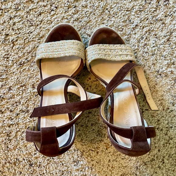 Brown/Tan Jimmy Choo Wedges - Picture 1 of 4